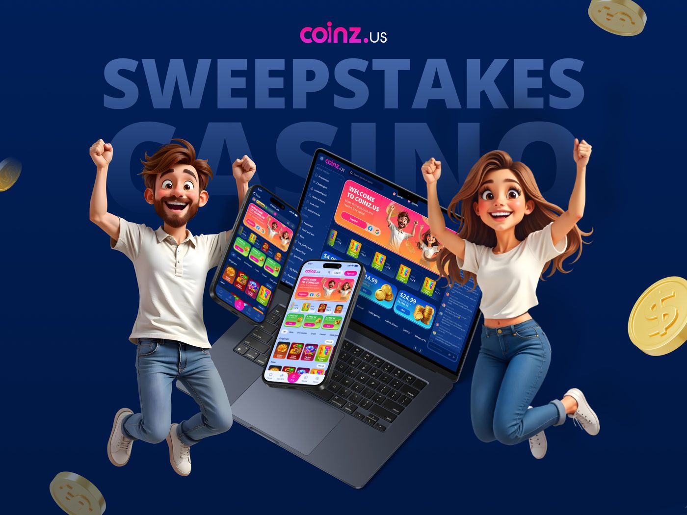 Coinz.us crypto sweepstakes casino — ClefDev case study